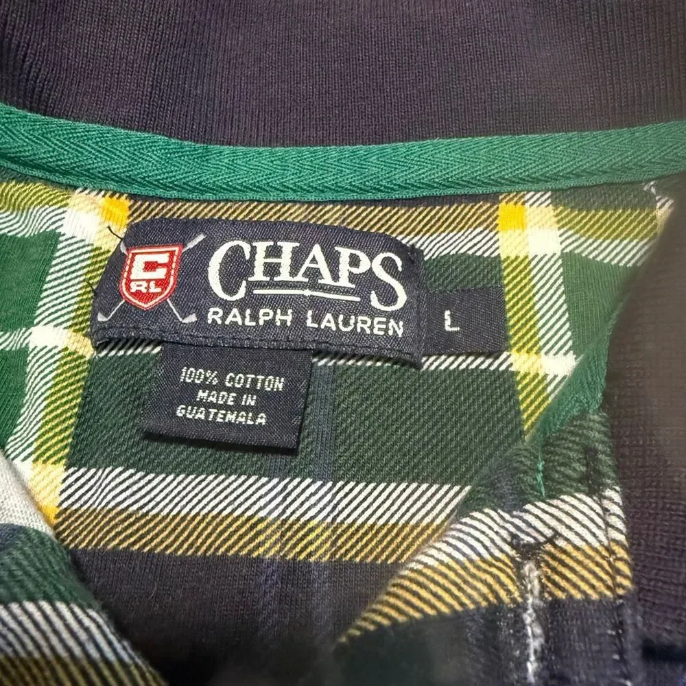 Vintage 90s Chaps Ralph Lauren Polo Shirt Large Stripe Colorblock